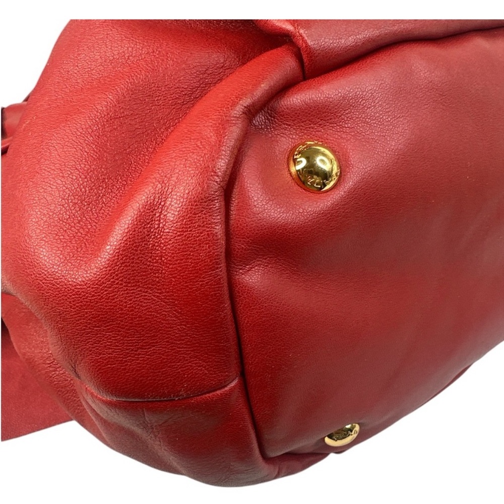 Prada Red Bow Leather Shoulder Bag - Picture 10 of 16